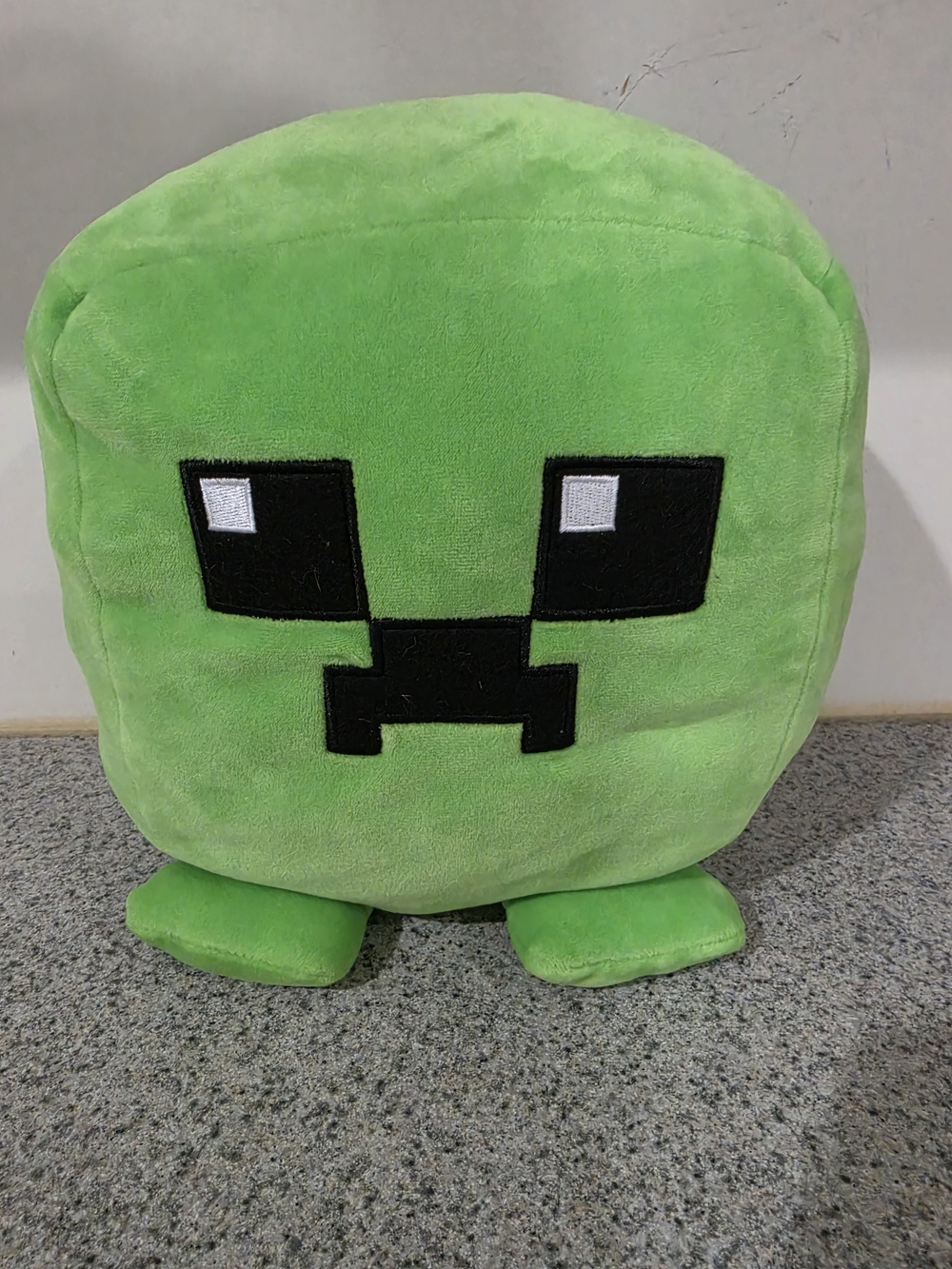 Kids Plush Creeper Costume Pillow - Green Superhero Style